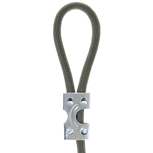 Rope & Cord Metal Clips for Rope, Cord, String – Heavy Duty Zinc Plated Double Rope Clamps – 3/8-Inch (3 Pack)