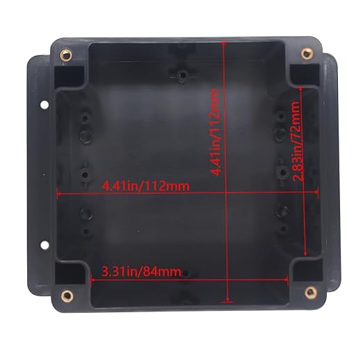 Junction Box IP65 Waterproof ABS Plastic Electrical Project Case Power Junction Boxes, Project Box with Fixed Ear Black 4.72x4.72x2.95 inch (120x120x75mm)