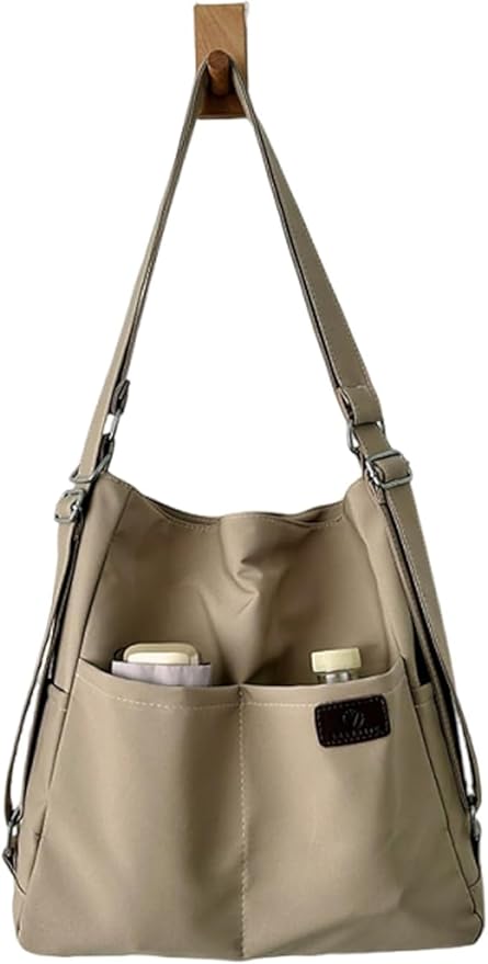 Women's Convertible Backpack Purse - Water-Resistant Nylon Travel Bag - Large Capacity 3-Way Shoulder Tote & Daypack