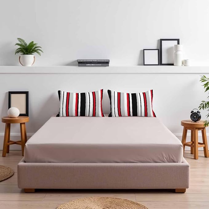 Vertical Lines Striped Pillow Covers 12 X 20 Black White Grey Red Watercolor Set of 2 Pillow Cases Velvet Outdoor Throw Cushion Pillowcases Decorative for Home Bed Sofa Couch Hotel