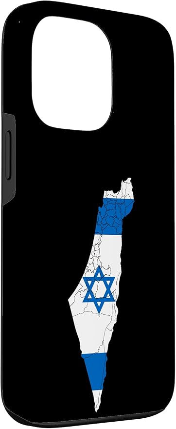 Israel National Flag Distressed Map Case for iPhone 13 Pro