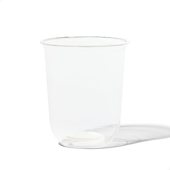 TOSSWARE NATURAL 16oz Arc - Plant Based 98mm Clear Cold Cups - Plastic Alternative for Parties, Bachelorettes, Weddings - Recyclable - Set of 500