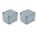 NineLeaf Small Outdoor Waterproof Electrical Junction Box, IP66 Project Box Enclosure, 3.25"x2.75"x2.25" (86x74x62mm), Plastic Weatherproof Box for DIY Electronics, Outdoor Wiring, Grey,2PK