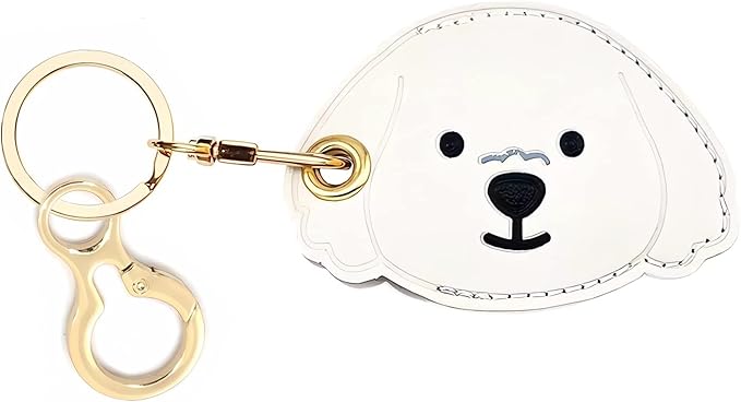 Leather Keychain Holder Case Compatible with AirTag,Cute air tag Cover with Keychain Ring,GPS Tracker Case for Keys