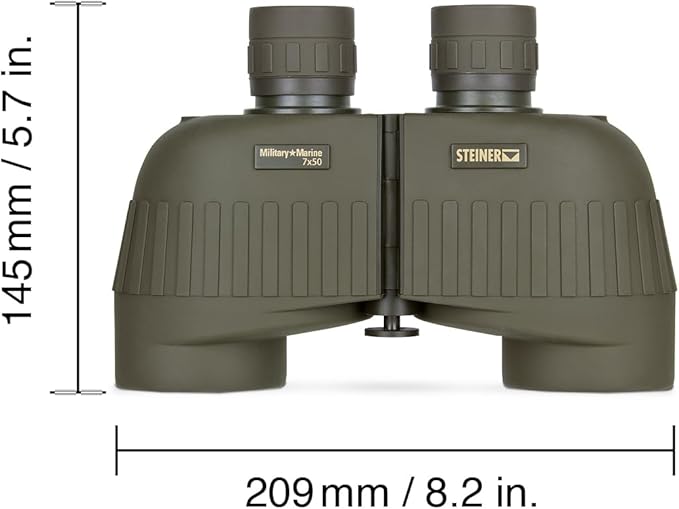 Steiner Military-Marine 7x50mm Binoculars – Legendary Tactical Optics with Sports-Auto-Focus, Floating Prism Shock Absorption, Waterproof, and Heritage Warranty