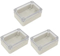 YXQ 3.27x2.28x1.3inch Clear Cover Junction Box IP65 Waterproof Dustproof ABS Enclosure Cable Project Case (83x58x33mm-3pcs)