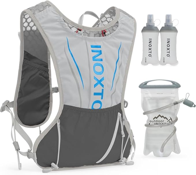 IX INOXTO Running Hydration Vest for Men Women Water Backpack for Running 3L Running Hydration Pack for Trail Running Marathon Race Hiking