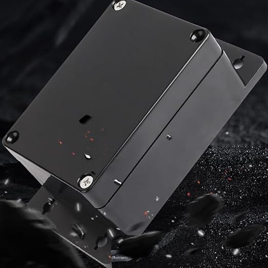 Electrical Junction Box IP65 Waterproof ABS Plastic Project Case with Fixed Mounting Ears Black 3.93×2.67×1.97 inch (100 x 68 x50 mm)