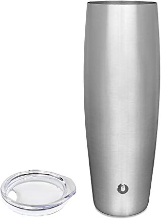 SNOWFOX Insulated Beer Glass, Premium Vacuum Insulated Stainless Steel for Cold Drinks, Guiness Glass, Lightweight Pint Glass, Gift for Men, Home Bar Accessories, 23.9oz