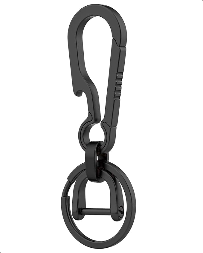 PJYTAC Key Chain Clip Titanium Carabiner Keychain Quick Release Carabiner for Keys Titanium Key Rings Heavy Duty