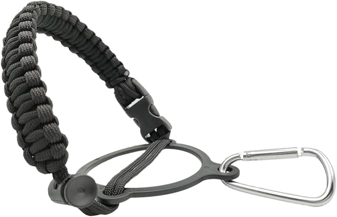 Water Bottle Handle Strap Paracord Handle Strap Cord with Carabiner Fits Wide Mouth Bottles 12oz to 64oz