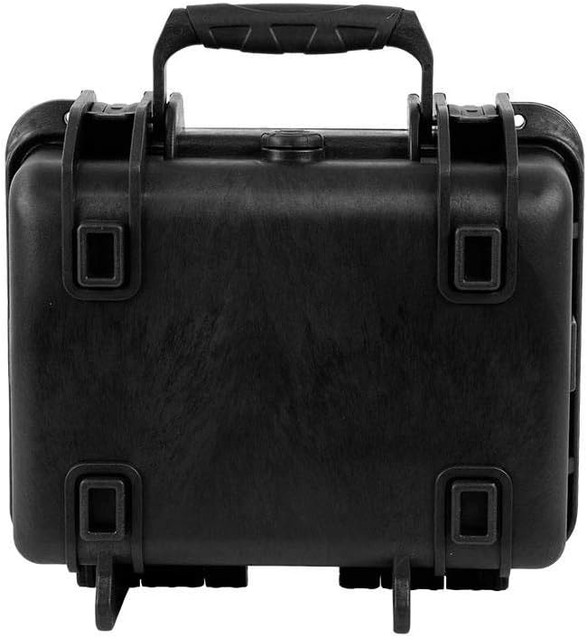 Monoprice Weatherproof Hard Case - 12 x 10 x 6 Inches, with Customizable Foam, Shockproof, IP67, Ultraviolet and Impact Resistant Material, Black - Pure Outdoor Collection