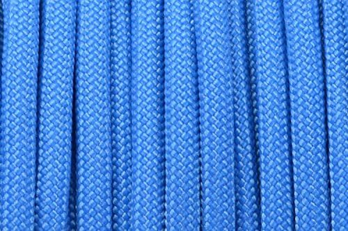 BORED? PARACORD! 550 lb Paracord – Ideal for Crafting, DIY Projects, Camping, Military & Active Outdoors – 300+ Colors – Tactical Parachute Cord Type III – Strong - Colonial Blue 50 Feet