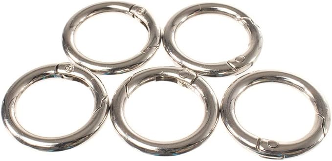 Paracord Planet Spring Gate O Rings – Available in 3/4 Inch and 1 Inch Sizes – Silver, Bronze, and Gold Color Options (10 Pack, 3/4 Inch, Silver)