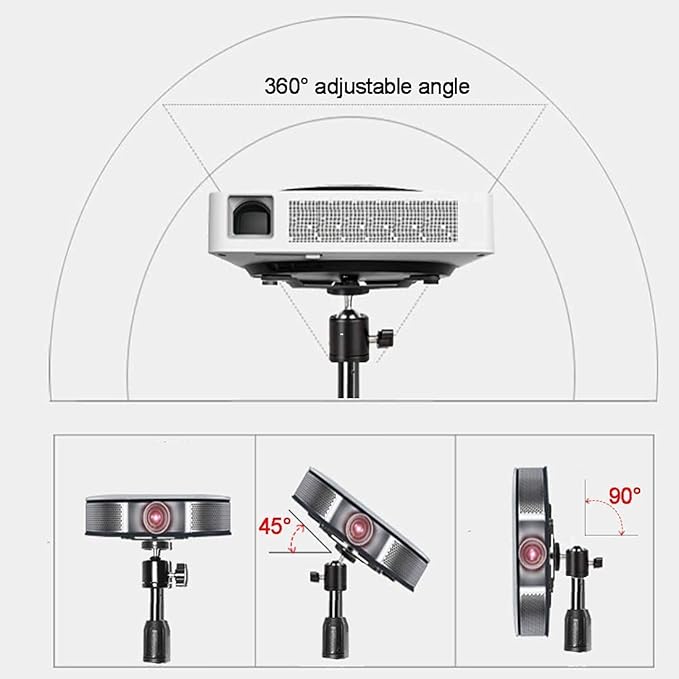 Coret Projector Tripod Stand, Portable Mount Floor Stand, Photography Light Stand, Outdoor Camera Tripod Stand with Ball Head for Projector,Camera, Webcam,Smartphone