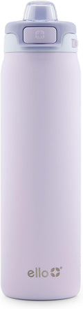 Ello Pop & Fill 22oz Stainless Steel Water Bottle with Quick Fill Technology, Double Walled and Vacuum Insulated Metal, Leak Proof Locking Lid, Sip and Chug, Reusable, BPA Free, Aurora