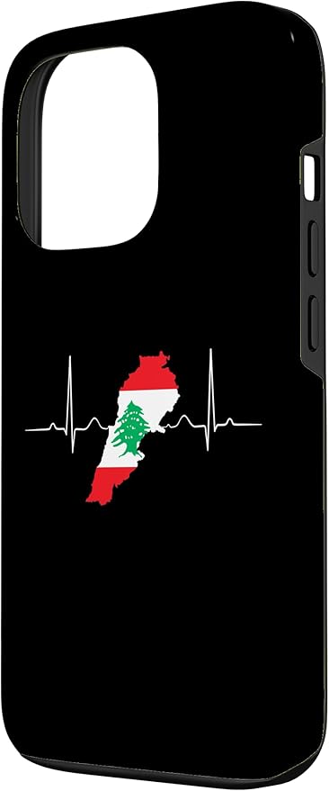 Lebanon Heart Lebanese Heartbeat Vintage Lebanon Map Case for iPhone 13 Pro