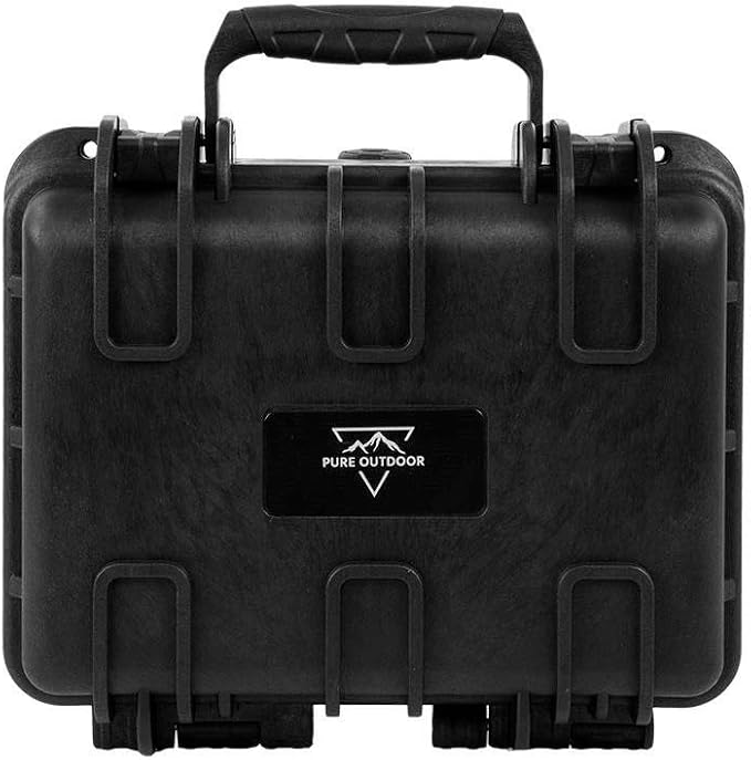 Monoprice Weatherproof Hard Case - 12 x 10 x 6 Inches, with Customizable Foam, Shockproof, IP67, Ultraviolet and Impact Resistant Material, Black - Pure Outdoor Collection