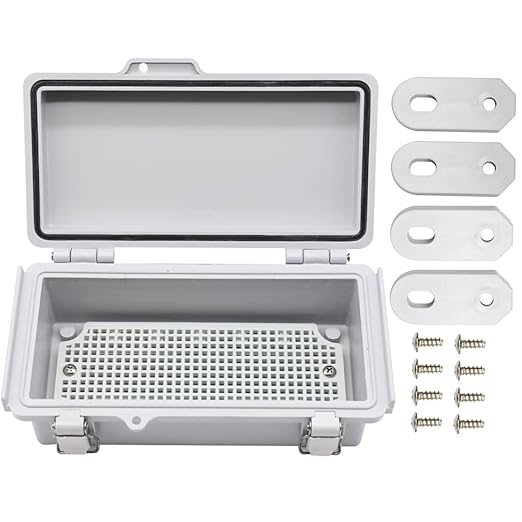 Electrical Waterproof Custom Junction Box, Outdoor Hinged Clear Cover Stainless Steel Buckles, Plastic Enclosure Weatherproof Box IP67 Case 7.9 * 3.9 * 2.8(200×100×70mm)