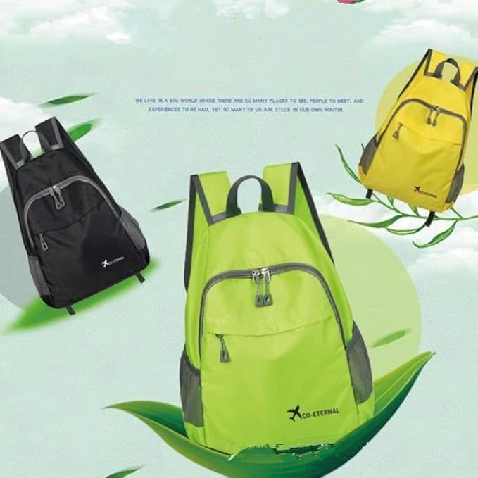 Geboldil Men's and women's waterproof backpack traveling backpack green1