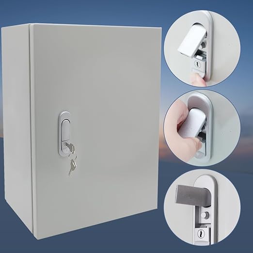 16 * 12 * 8 Inch Outdoor Electrical Junction Box,Electrical Waterproof Box with Lock,Waterproof & Dustproof Metal Box(400 * 300 * 200)