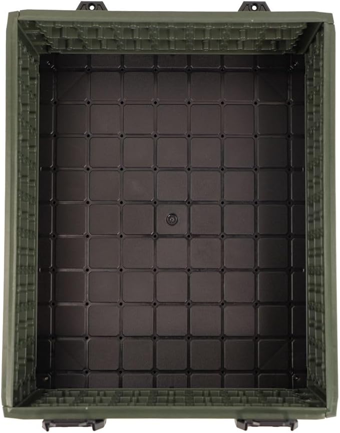 YakAttack ShortStak Upgrade Kit for BlackPak Pro - Ranger Green | 16" x 16" Kayak Crate System | Stackable Gear Storage Add-On with GridLoc Panels, Hinges, & Latches | Fishing Organization Accessory