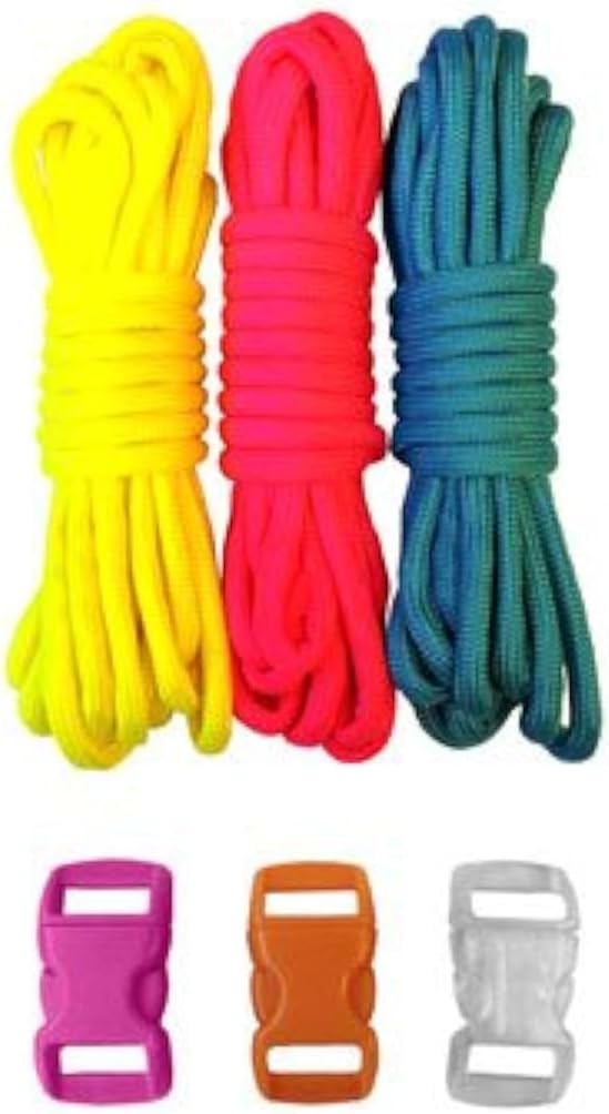 Paracord Planet 550lb Type III Paracord Combo Crafting Kits with Buckles