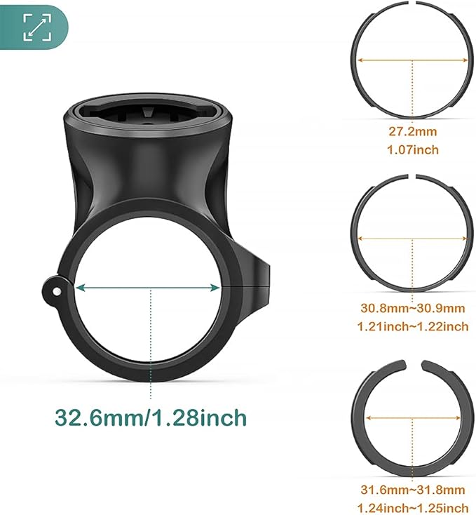 TUSITA Seat Post Quarter Turn Mount Compatible with Garmin Varia RTL510 RTL515 RVR315, RearVue 820 Rearview - Fit 27.2mm 30.9mm 31.6mm Bars Seatpost