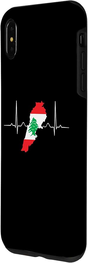 Lebanon Heart Lebanese Heartbeat Vintage Lebanon Map Case for iPhone XS Max