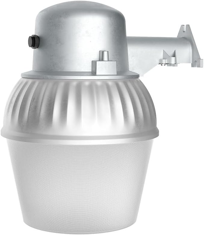 Lithonia Lighting LED Outdoor Flood Light Fixture, Exterior Dusk to Dawn Security Light with Photocell Sensor, Pole or Wall Mount, 3500 Lumens, 5000K Daylight, Gray (OALS10)