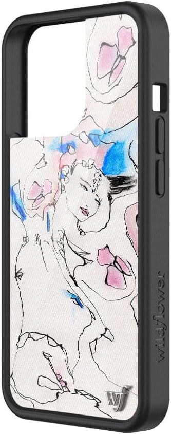 Wildflower Cases - Compatible with iPhone 13 Pro | Protective Black Bumper, 6.5ft Drop Test Certified, Women Owned Small Business | Artistic, Horse Girl, Trendy, Cute, White | Collab - Natalie Krim