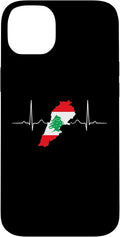 Lebanon Heart Lebanese Heartbeat Vintage Lebanon Map Case for iPhone 14 Plus