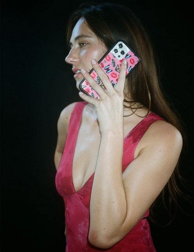 Wildflower Cases - Compatible with iPhone 13 Pro | Protective Black Bumper, 6.5ft Drop Test Certified, Women Owned Small Business | Red, Frogs, Collab | Collab - Realisation Par x Devon Lee Carlson