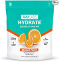 TRULABS Hydrate Electrolyte Drink Mix – Orange Twist Flavor, Sugar-Free Hydration Packets with 1422 mg Electrolytes & 19 Vitamins & Minerals, Monk Fruit Sweetened, On-the-Go Sticks (16 Count)