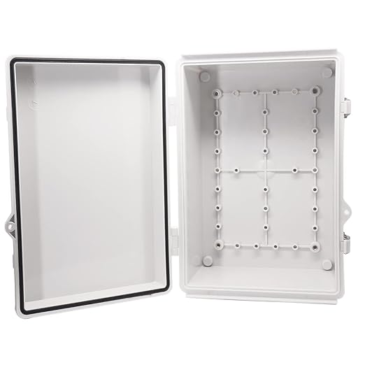 Outdoor Waterproof Electrical Box Junction Box Weatherproof IP67 ABS Plastic Enclosure Switch Router Project Box Electronics Enclosure with Mounting Plate Wall Bracket Grey 11.1"x7.5"x5.1"