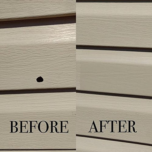 Mendyl Vinyl and Stucco Siding Repair Kit - Cover Any Cracks Holes or Blemishes - White Durable Self-Adhesive Paintable Vinyl Siding Patch Cut to Fit and Cover Any Cracks - 2 Patches (10)