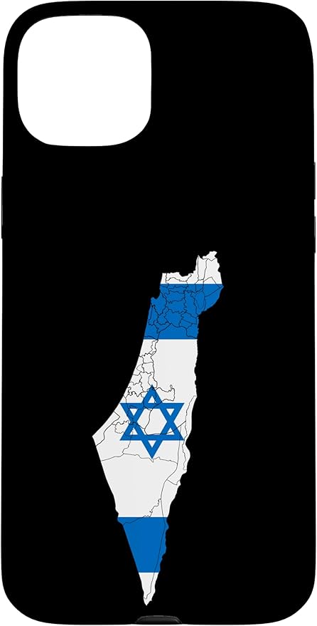 Israel National Flag Distressed Map Case for iPhone 15 Plus