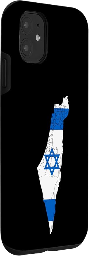 Israel National Flag Distressed Map Case for iPhone 11