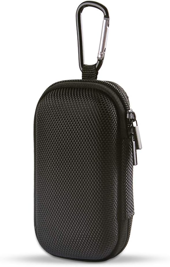 Portable Hard EVA Case, Hootek Protective Hard Shell Travel Carrying Case Bag with Dual Zipper and Metal Carabiner for MP3 Players, USB Cable, Earphones, Memory Cards, U Disk, Lens Filter, Keys, Coins