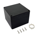 LeMotech ABS Plastic Electrical Project Case Power Junction Box, Project Box Black 4.7" x 4.7" x 3.5" (120 x 120 x 90 mm)(Pack of 1)