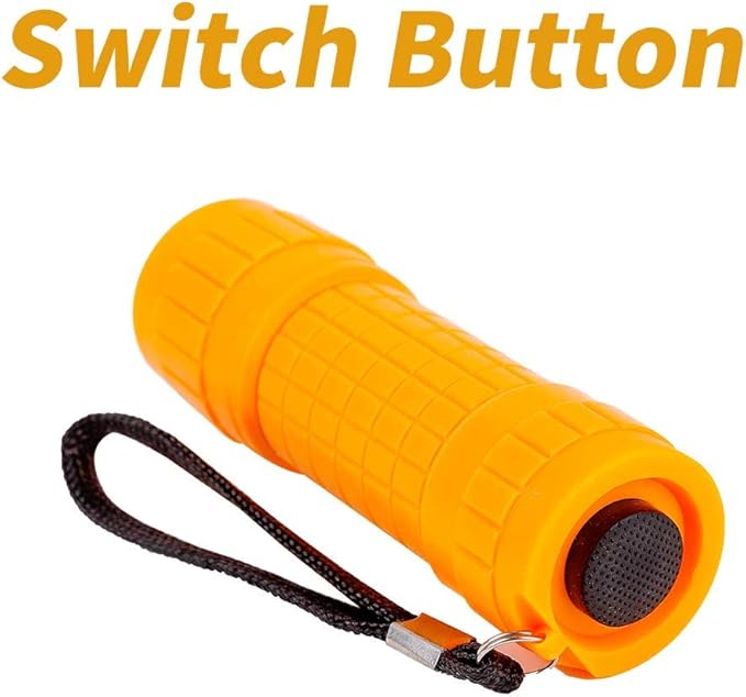 Whaply Small Mini Flashlights Pack of 6,Assorted Colors,New Type Cob Light,with 18 AAA Battery (6 Pack)