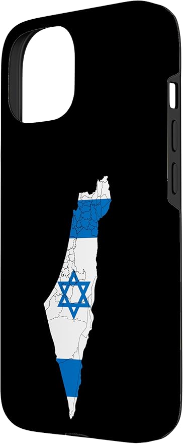 Israel National Flag Distressed Map Case for iPhone 15