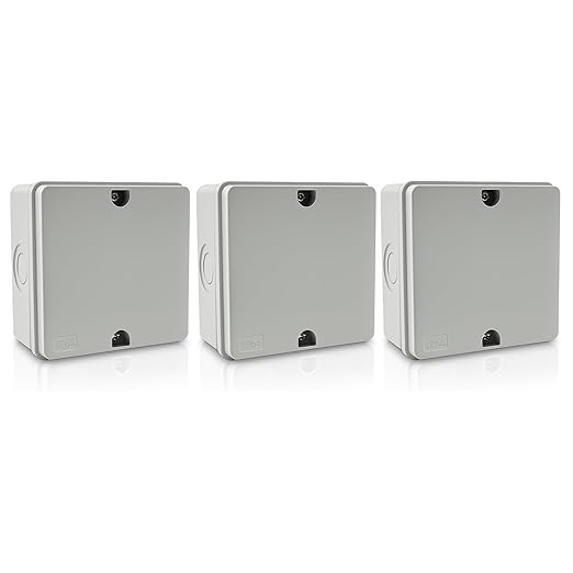 NineLeaf Junction Box, Waterproof Electrical Box IP66 Water Resistant Dustproof ABS Plastic Project Enclosure for Electronics, External Size 4.2 x 4.2 x 2.3 inch (107 x 107 x 58 mm),3PK