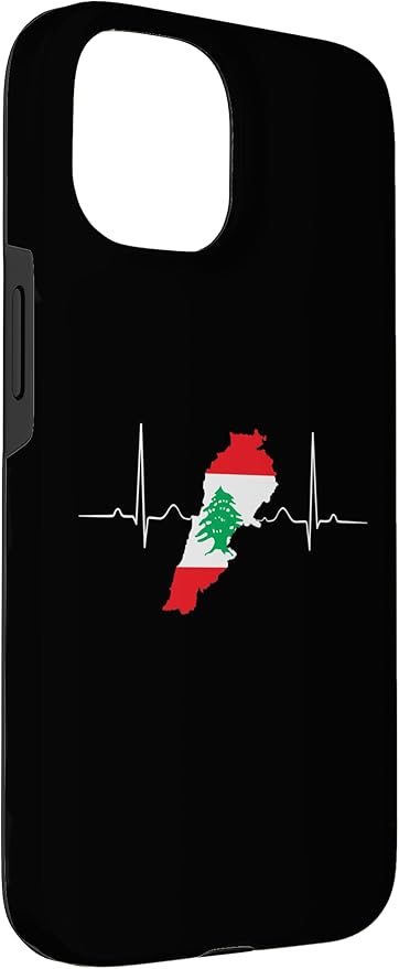 Lebanon Heart Lebanese Heartbeat Vintage Lebanon Map Case for iPhone 15