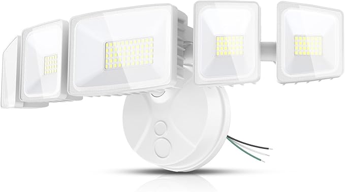 Onforu 150W LED Flood Lights Outdoor, 15000LM Brightness Security Light Switch Controlled, 6500K Outside Floodlight with 5 Adjustable Heads, Waterproof Exterior Light for Yard Garage Patio