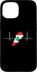 Lebanon Heart Lebanese Heartbeat Vintage Lebanon Map Case for iPhone 15