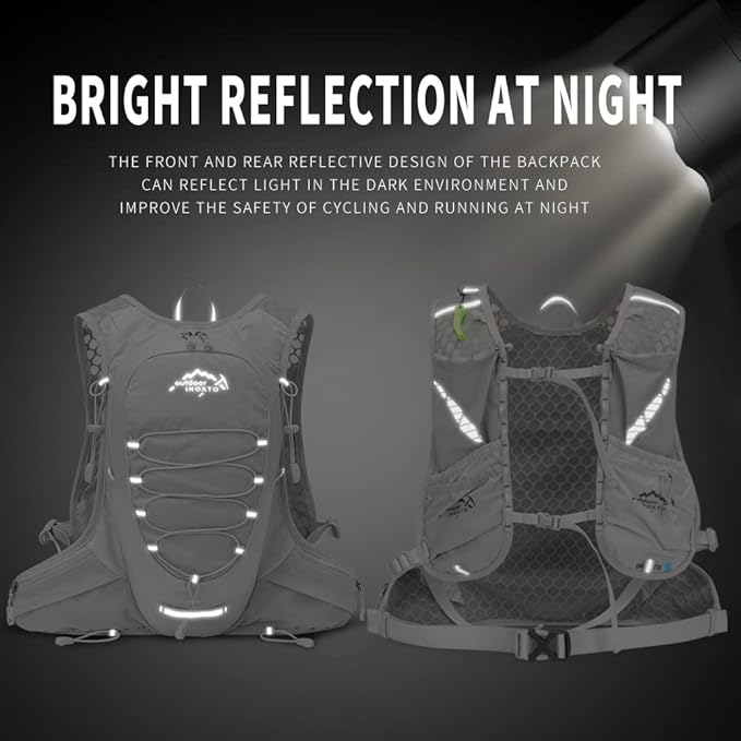 IX INOXTO Running Hydration Vest for Men Women Water Backpack for Running 3L Running Hydration Pack for Trail Running Marathon Race Hiking
