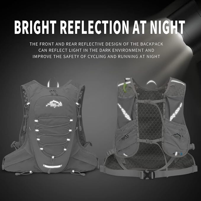 IX INOXTO Running Hydration Vest for Men Women Water Backpack for Running 3L Running Hydration Pack for Trail Running Marathon Race Hiking