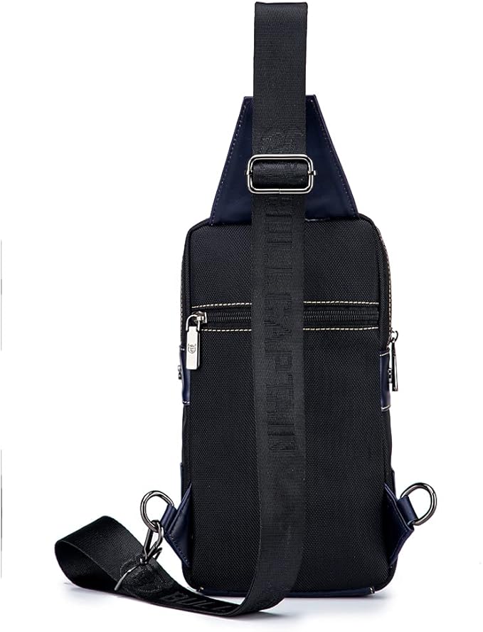 Sling Bag Crossbody Backpack for Men Women Outdoor Travel Tactical Fishing Hunting Hiking Handbag Shoulder Chest Pack Camping Casual Daypack Black Navy