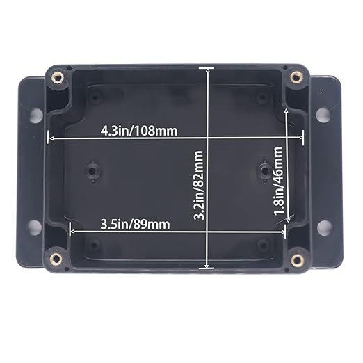 Watertight Junction Box, IP67 Waterproof Project Box Durable ABS Plastic Electronic Enclosure Case for DIY Electrical Project with Wall Fixed Ear 4.53" x 3.54" x 2.17"(115 x 90 x 55 mm)